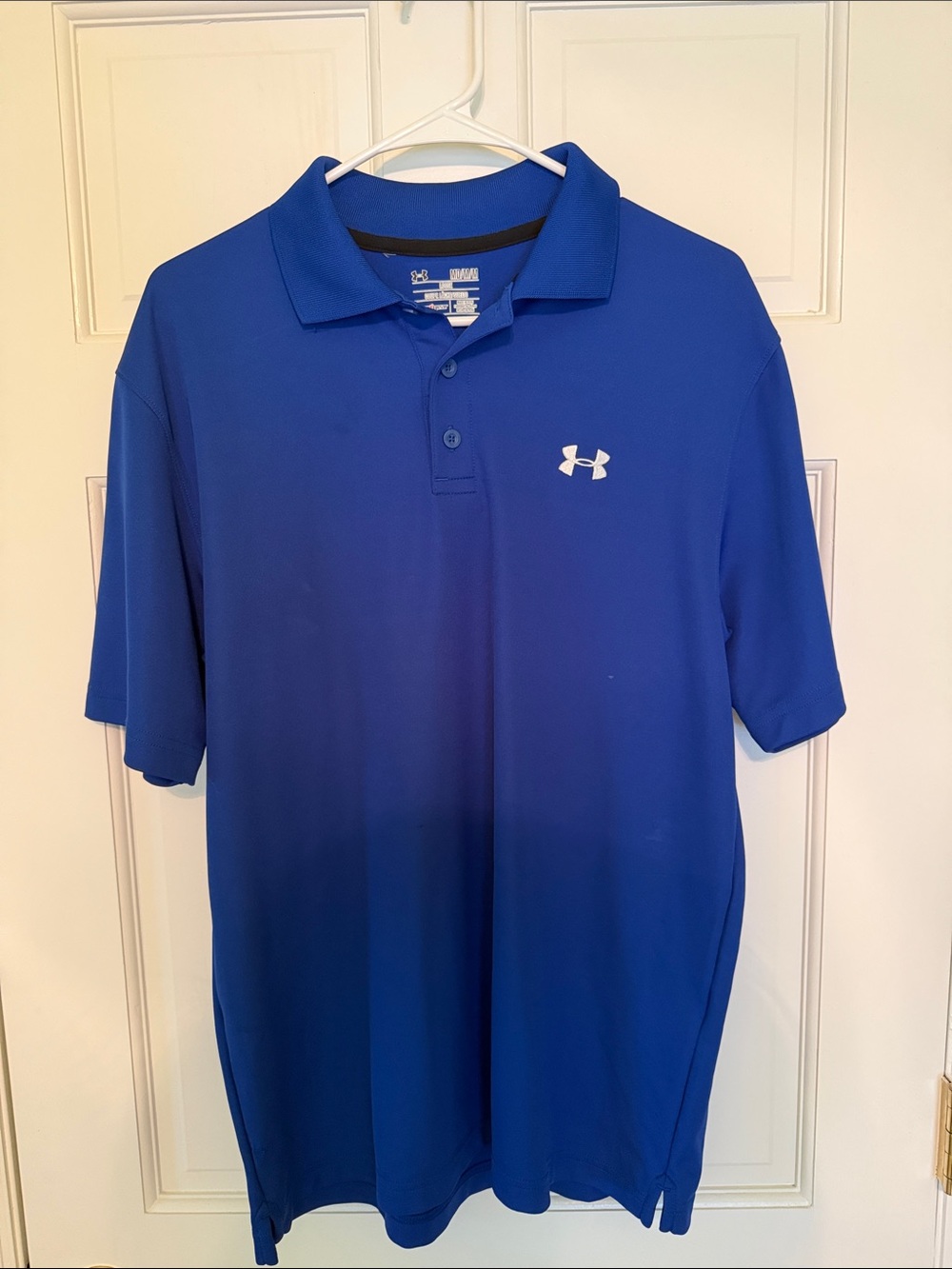 Under Armour Men’s Royal Blue Performance Polo with American Flag